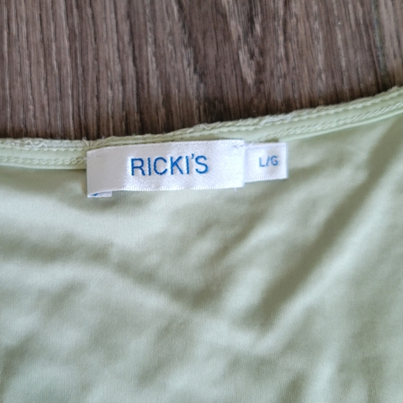 Ricki's Light Green Lace Ruffle Sleeve Top - Picture 8 of 8